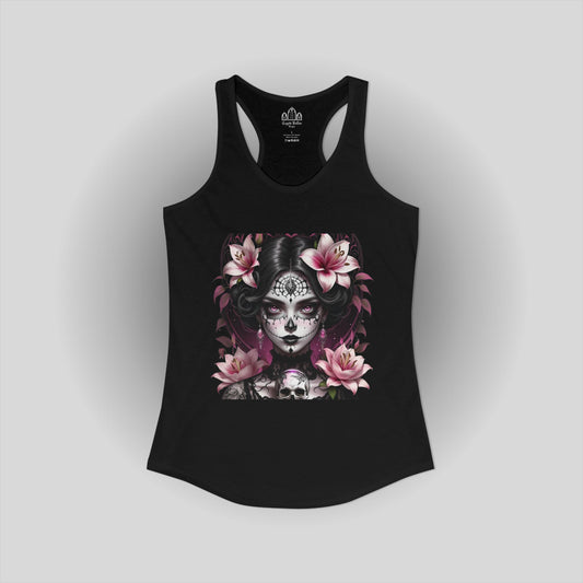 Goth Girl Stargazer Lily Racerback Tank