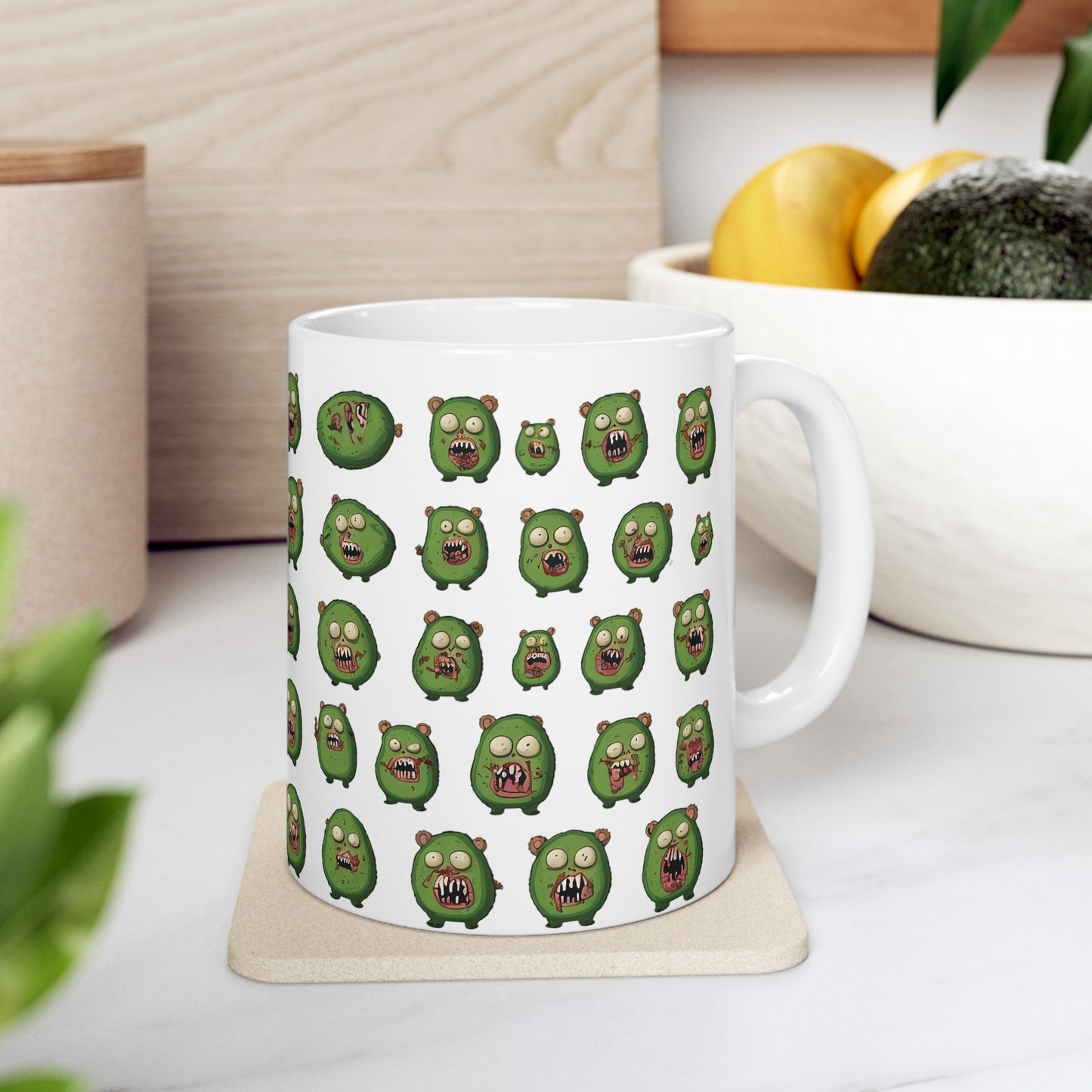 Zombie Avocado Ceramic Mug