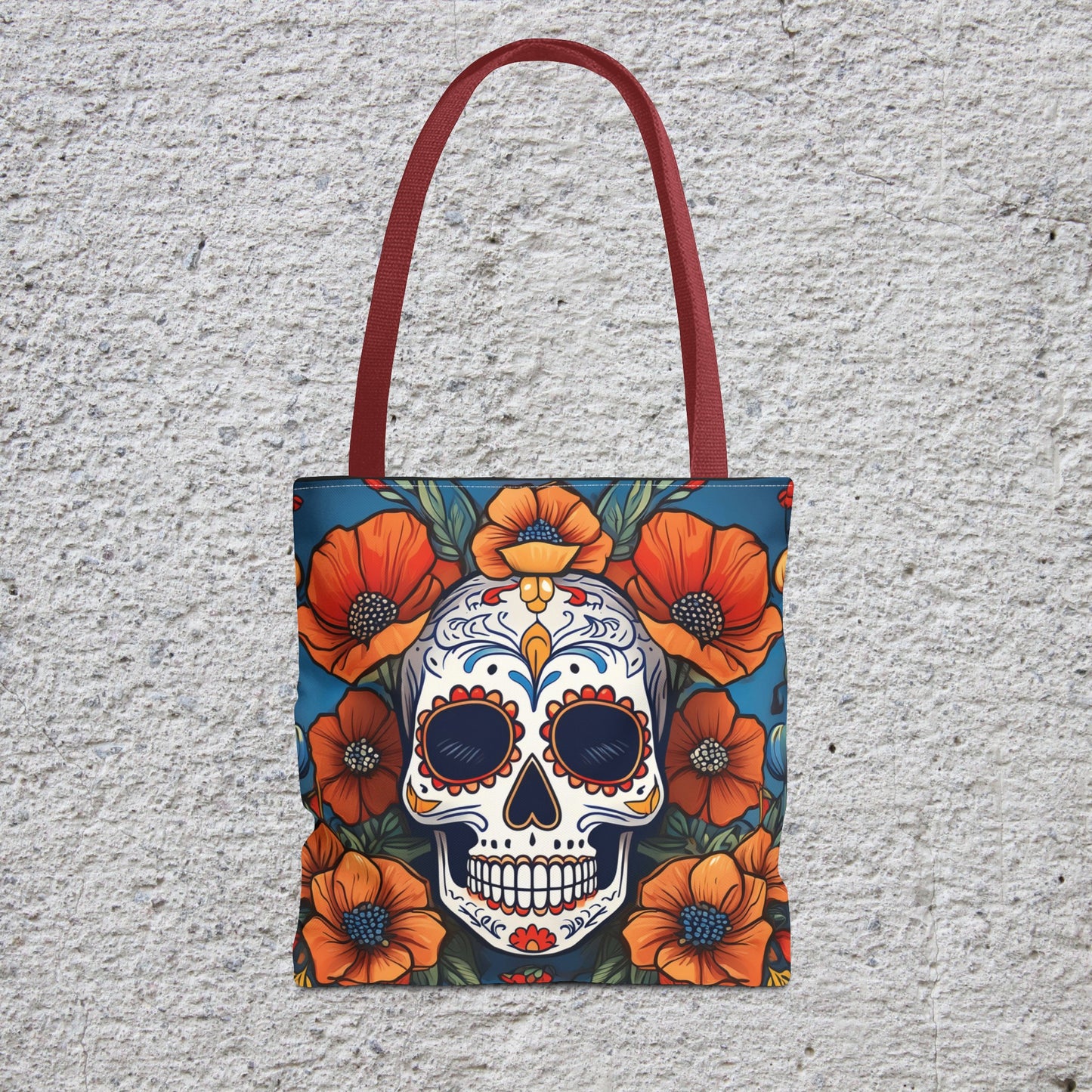 Sugar Skull and Poppies, Dead California Collection Tote Bag