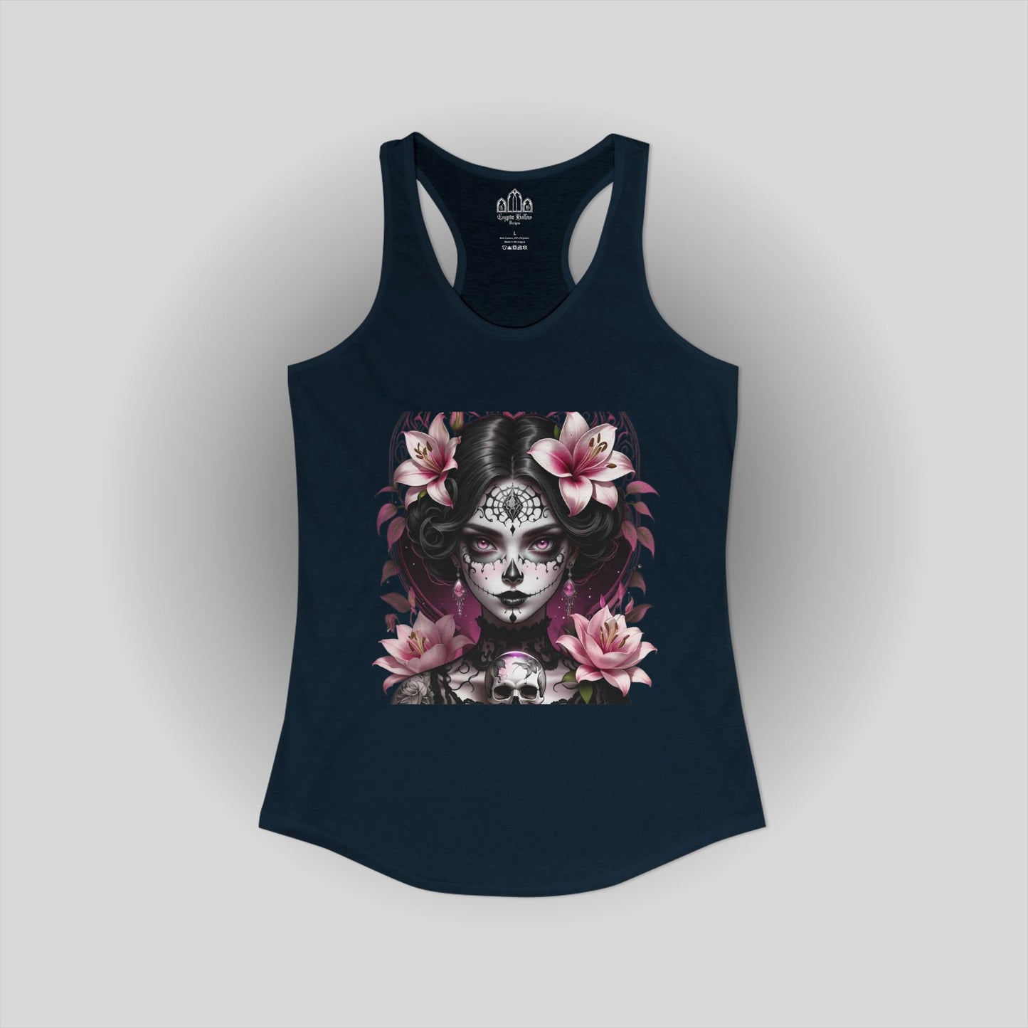 Goth Girl Stargazer Lily Racerback Tank