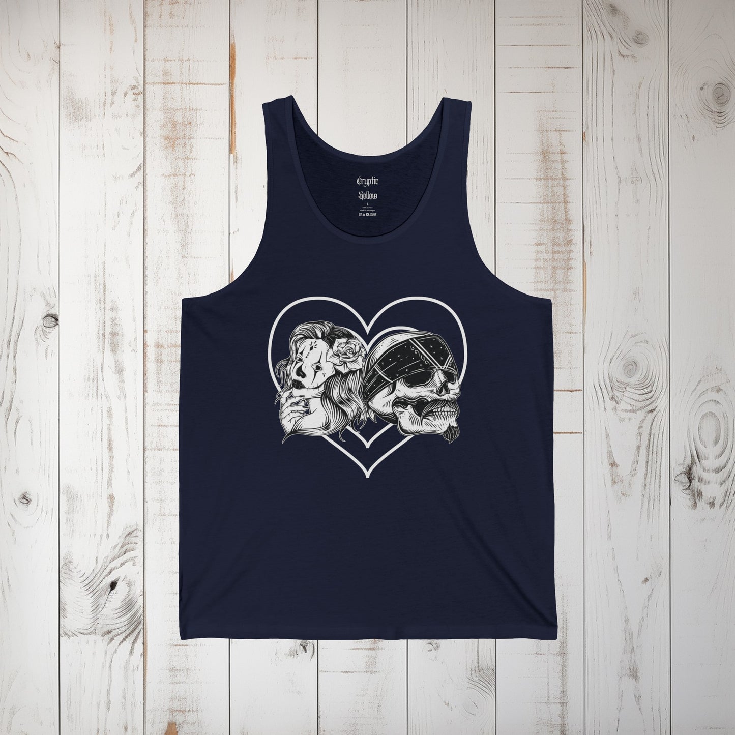 Skull Style Love and Death Unisex Tank Top