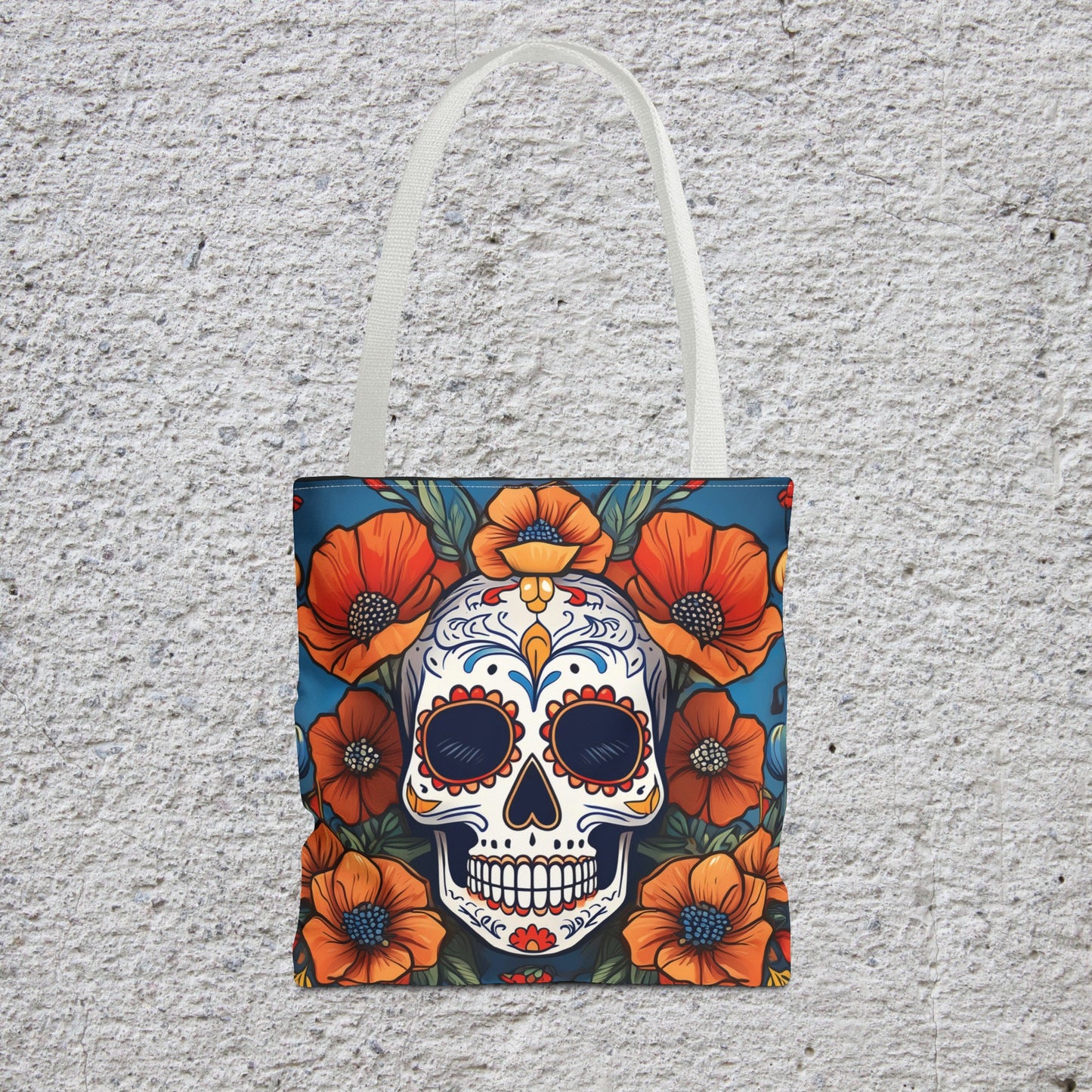 Sugar Skull and Poppies, Dead California Collection Tote Bag