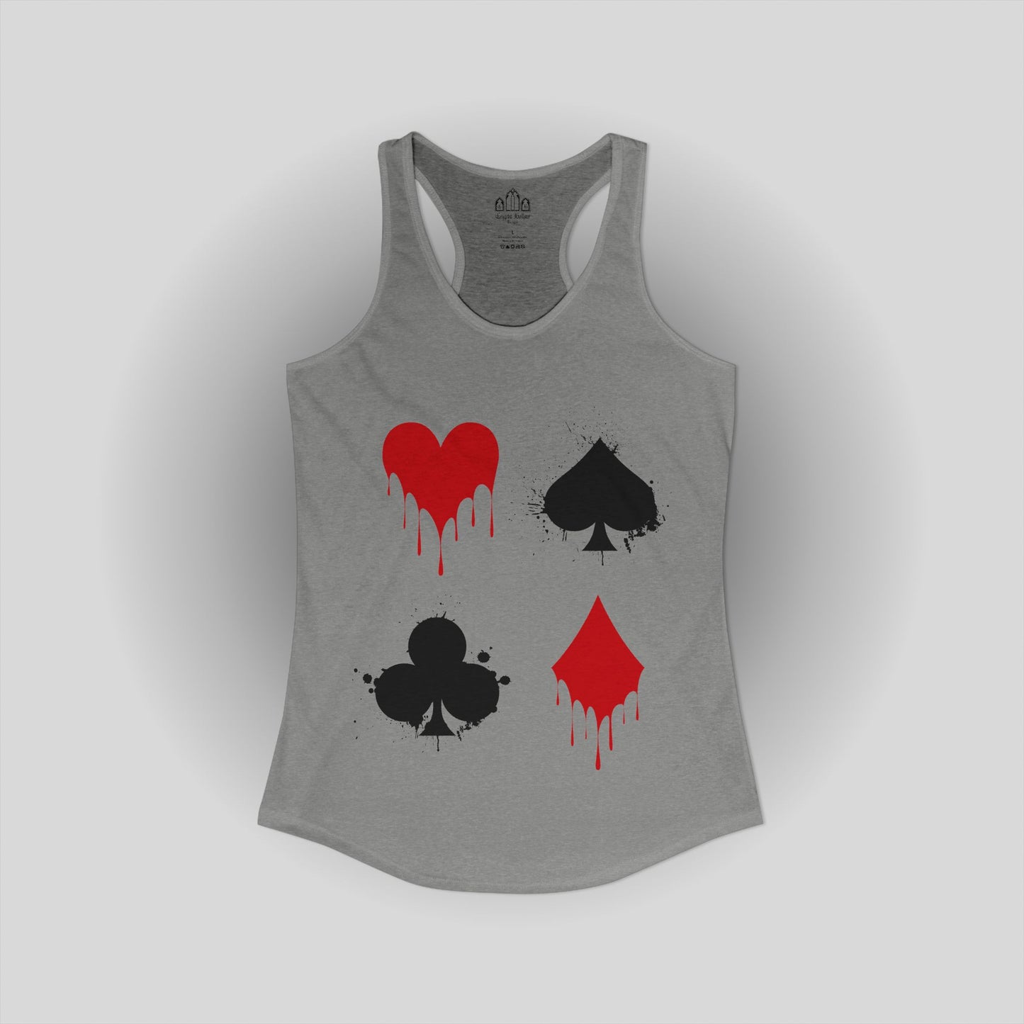 Bloody Suits of Cards Horror Themed Women's Tank Top