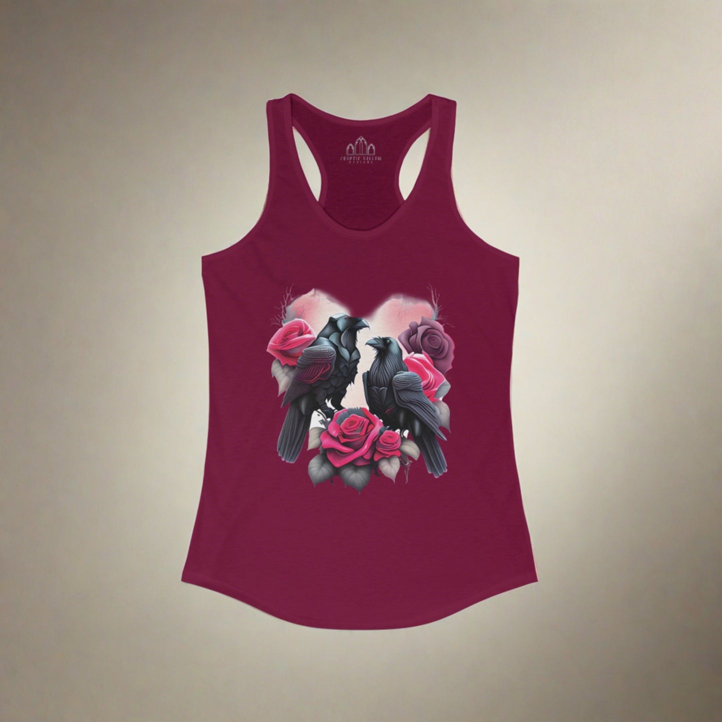 Romantic Black Ravens Women's Racerback Tank