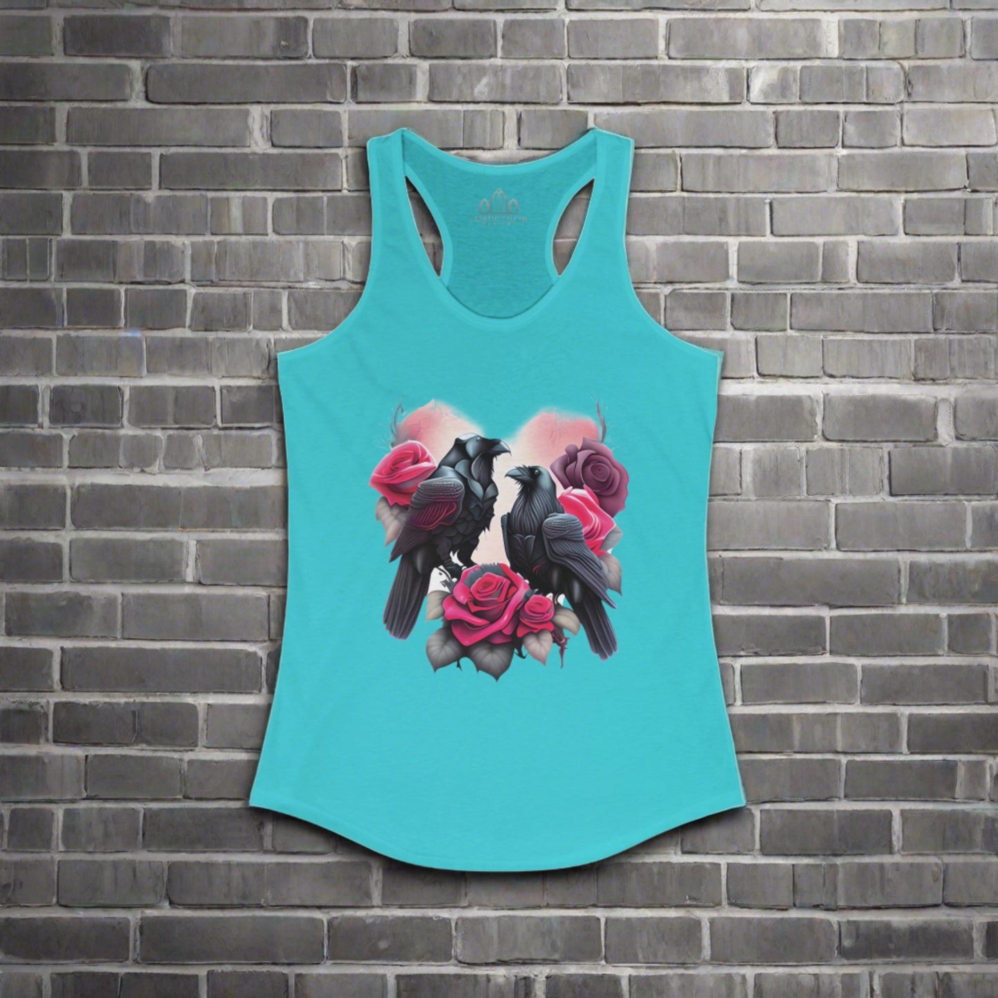 Romantic Black Ravens Women's Racerback Tank