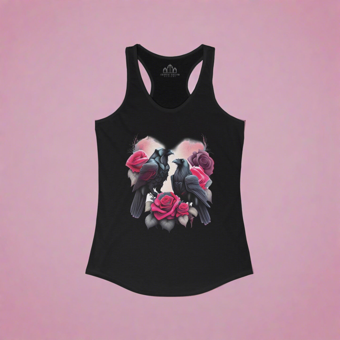 Romantic Black Ravens Women's Racerback Tank