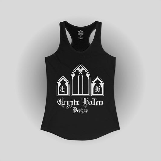 Tank Top - Cryptic Hollow Logo, Vampire Aesthetic, Cathedral Windows