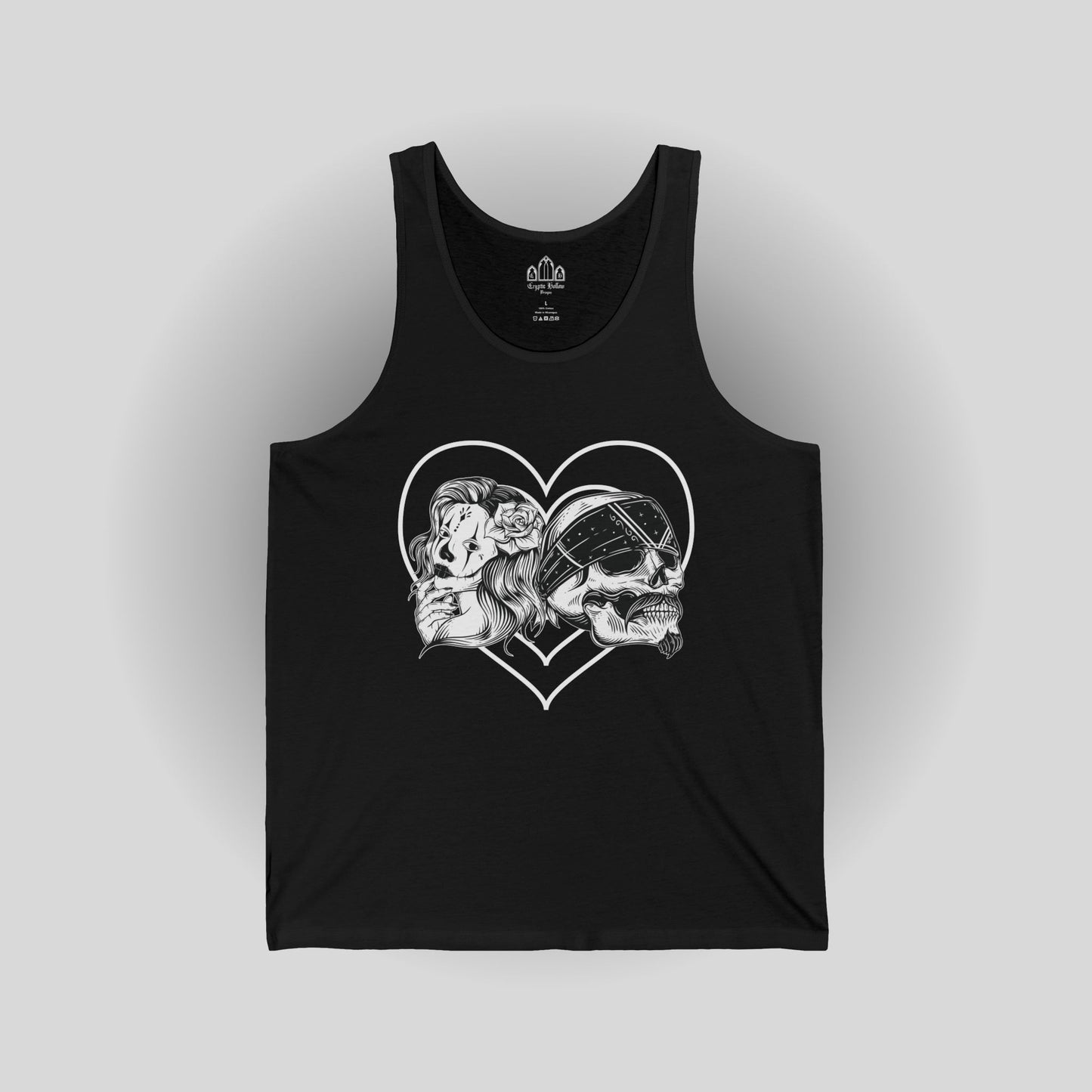 Tank Top - Chicano Style Love and Death Couple Design