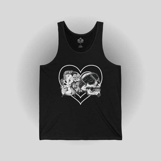 Tank Top - Chicano Style Love and Death Couple Design