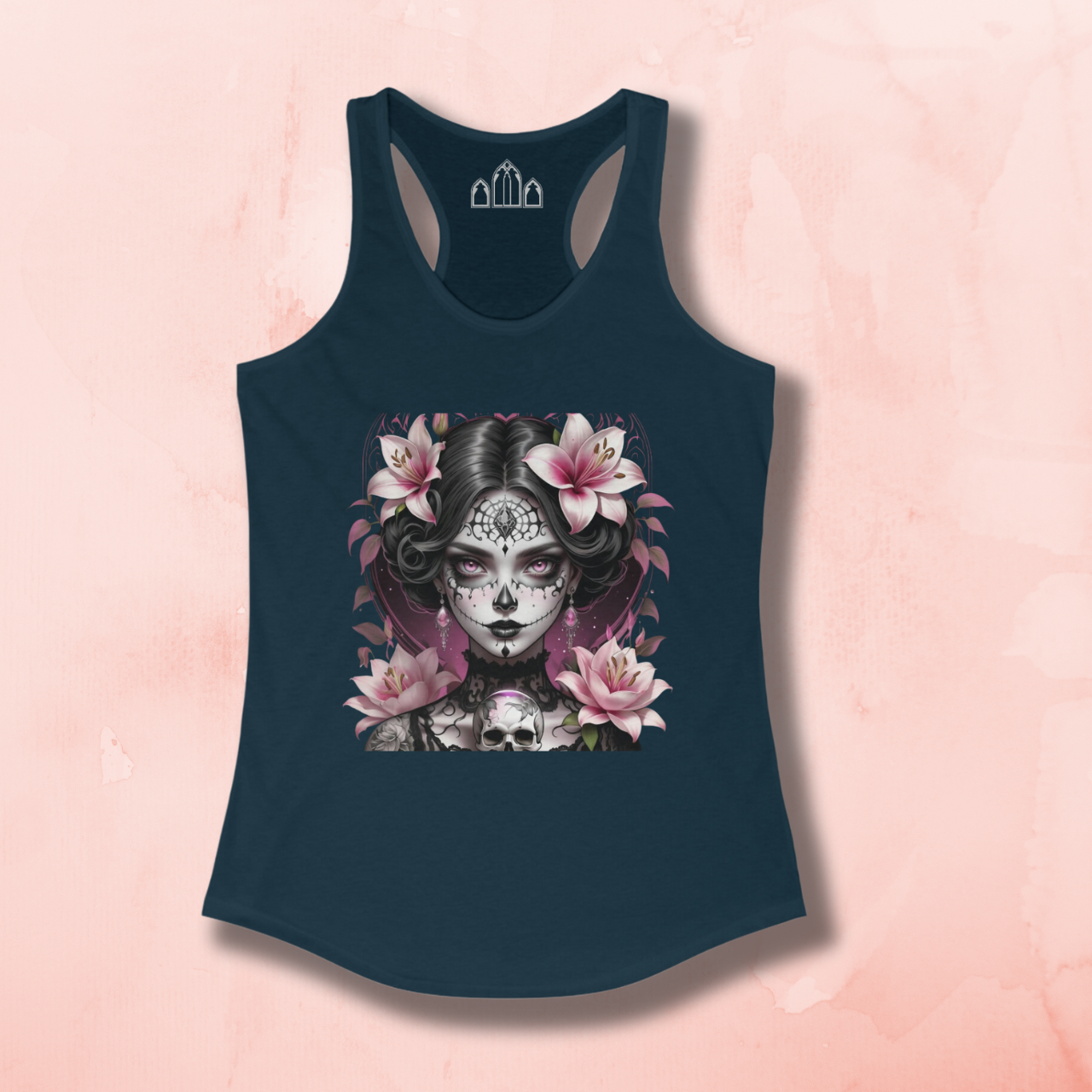 Goth Girl Style Stargazer Lily Women's Racerback Tank