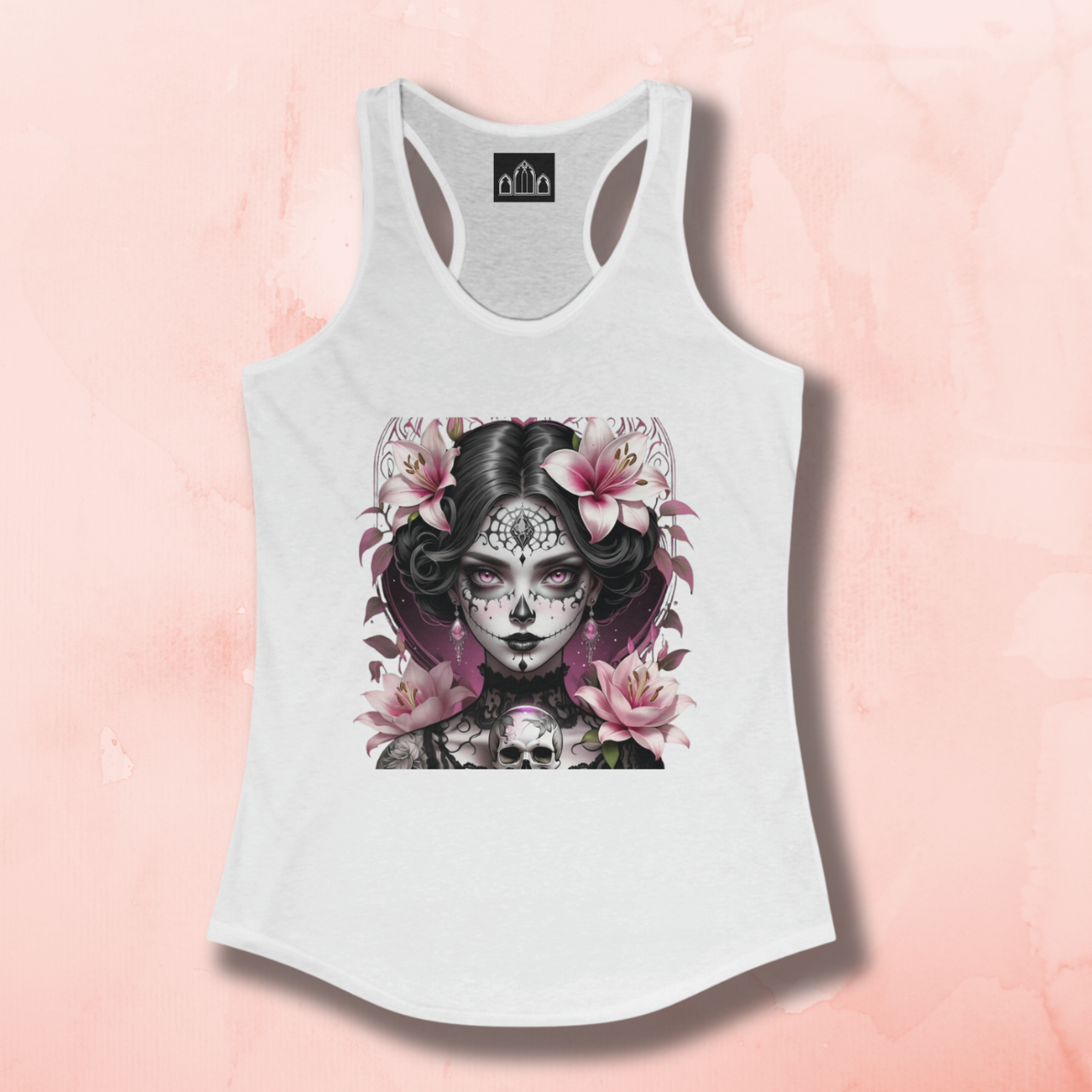 Goth Girl Style Stargazer Lily Women's Racerback Tank