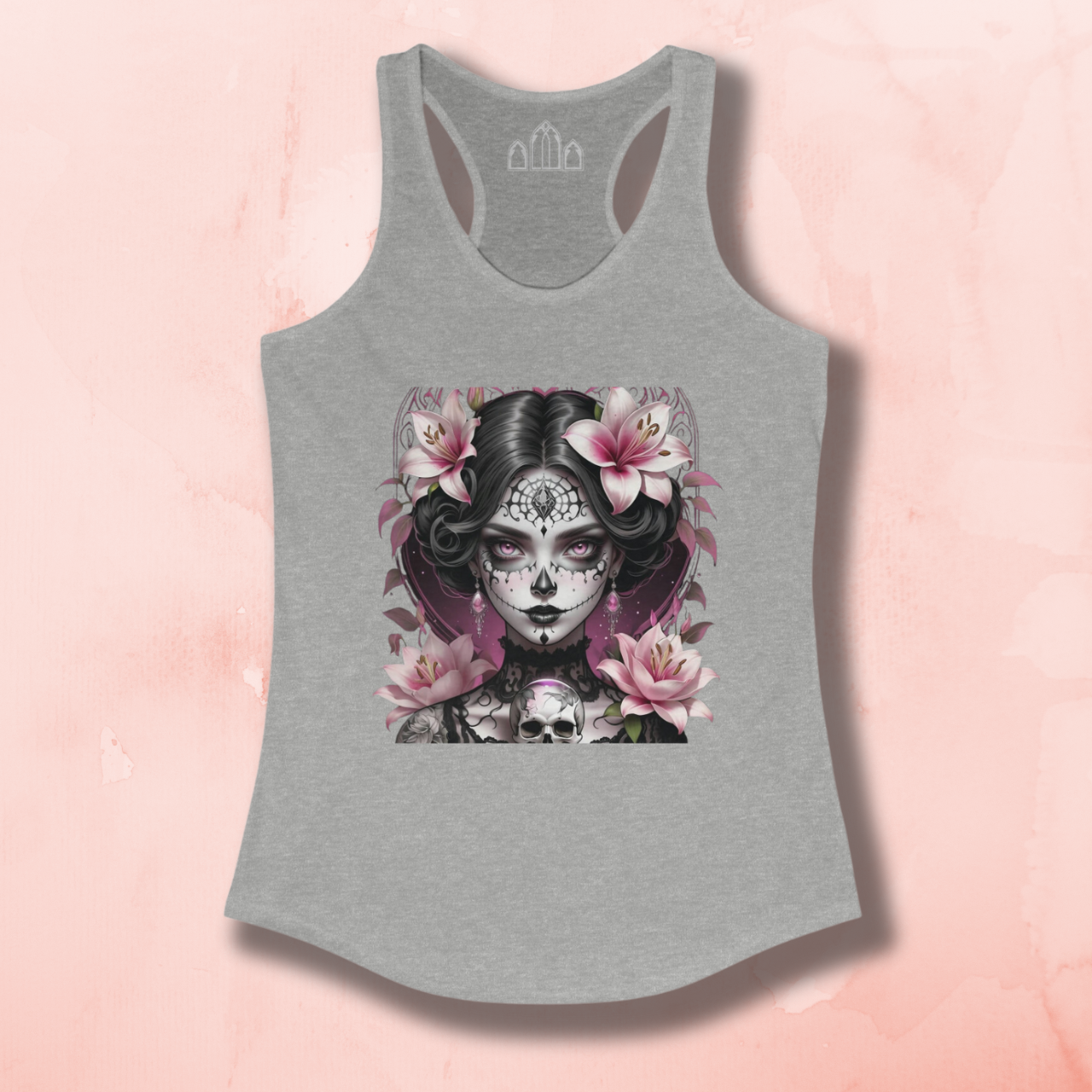 Goth Girl Style Stargazer Lily Women's Racerback Tank