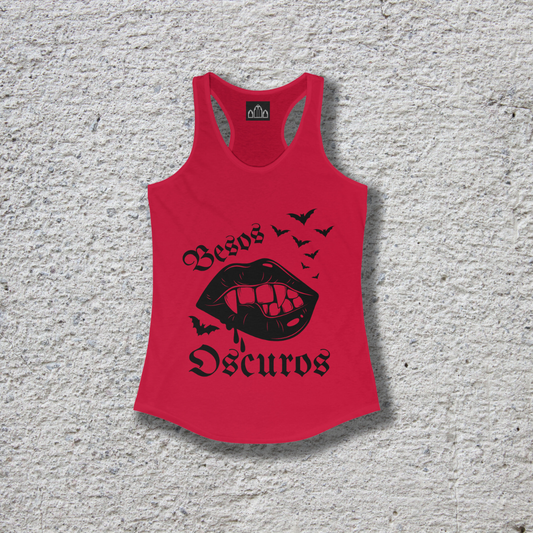 Vampire Dark Kisses "Besos Oscuros" Women's Racerback Tank Top