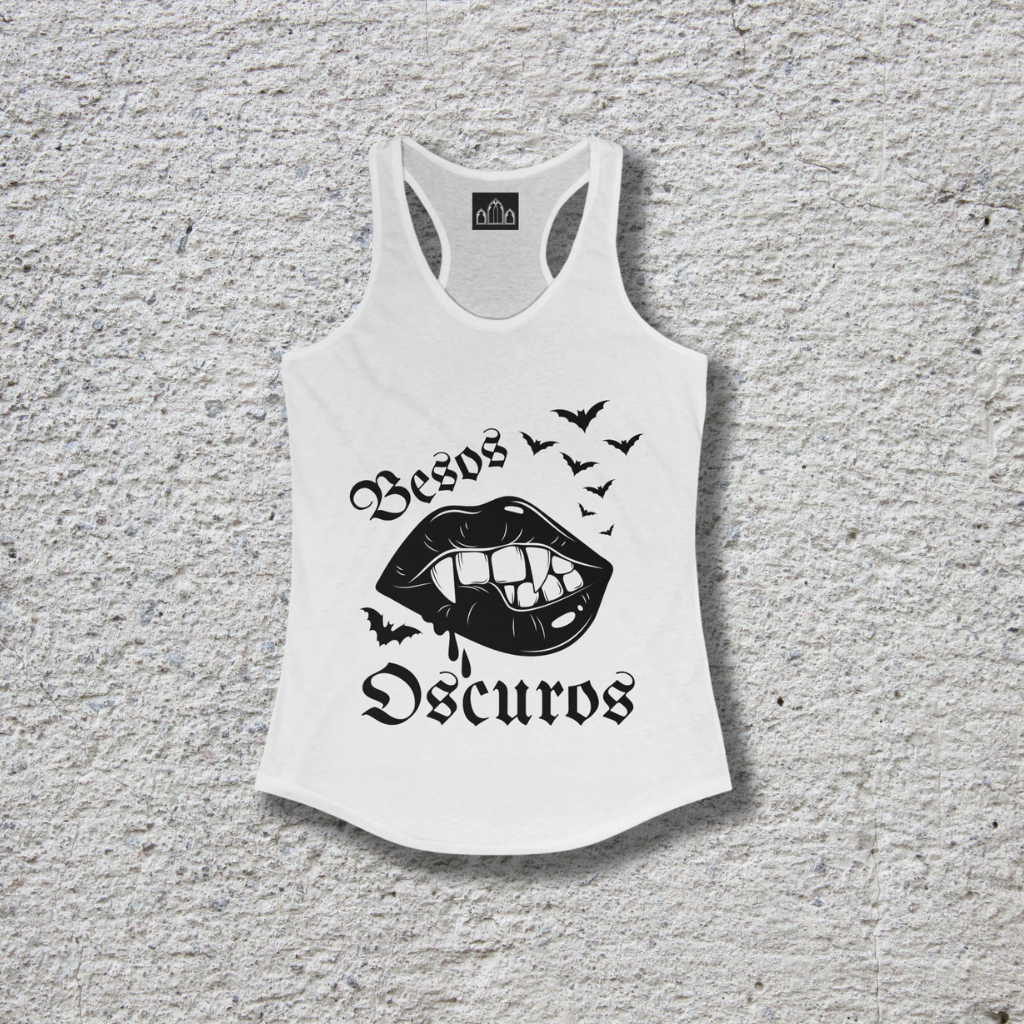 Vampire Dark Kisses "Besos Oscuros" Women's Racerback Tank Top