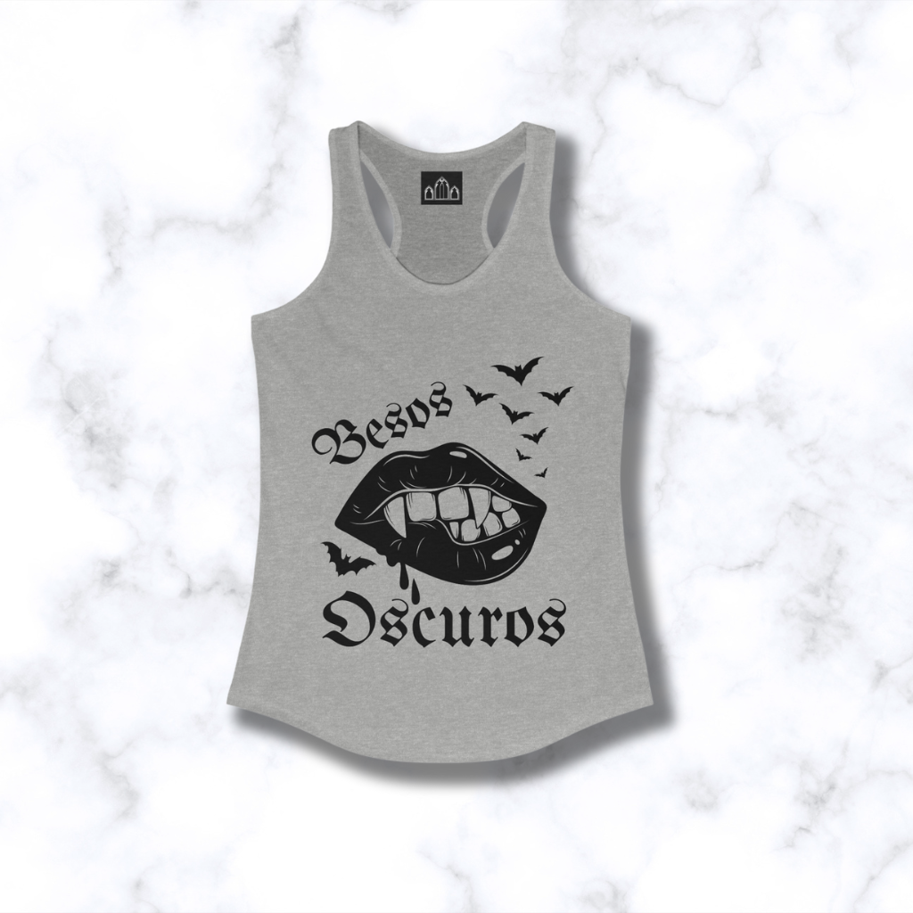 Vampire Dark Kisses "Besos Oscuros" Women's Racerback Tank Top