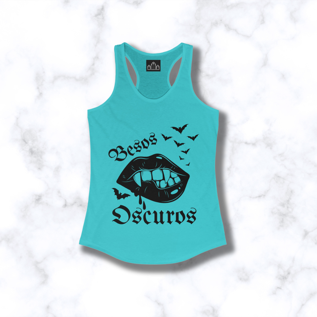 Vampire Dark Kisses "Besos Oscuros" Women's Racerback Tank Top